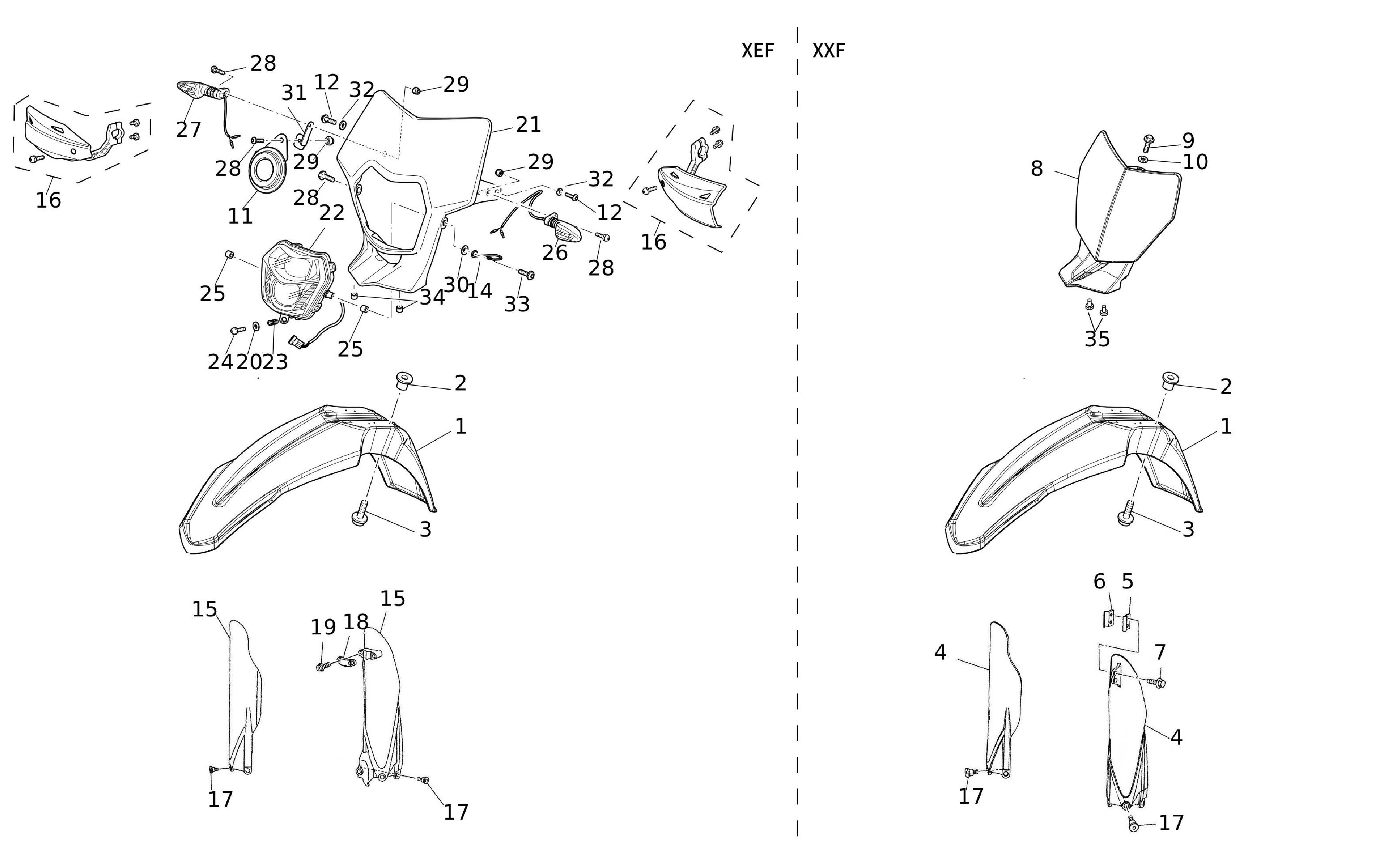 Verkleidung vorne Verkleidung vorne