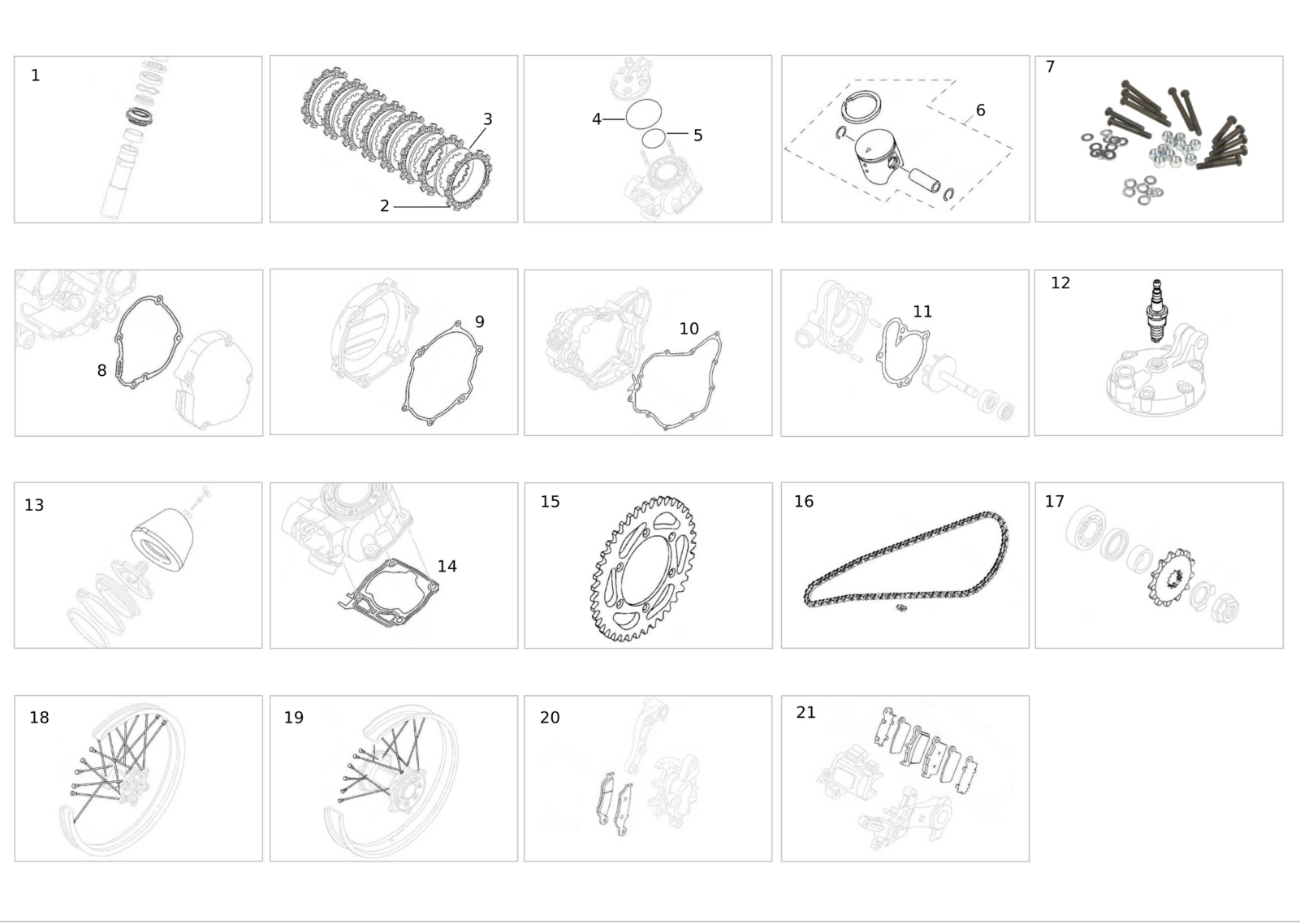 100 Suggested Spare Parts 2-Stroke
