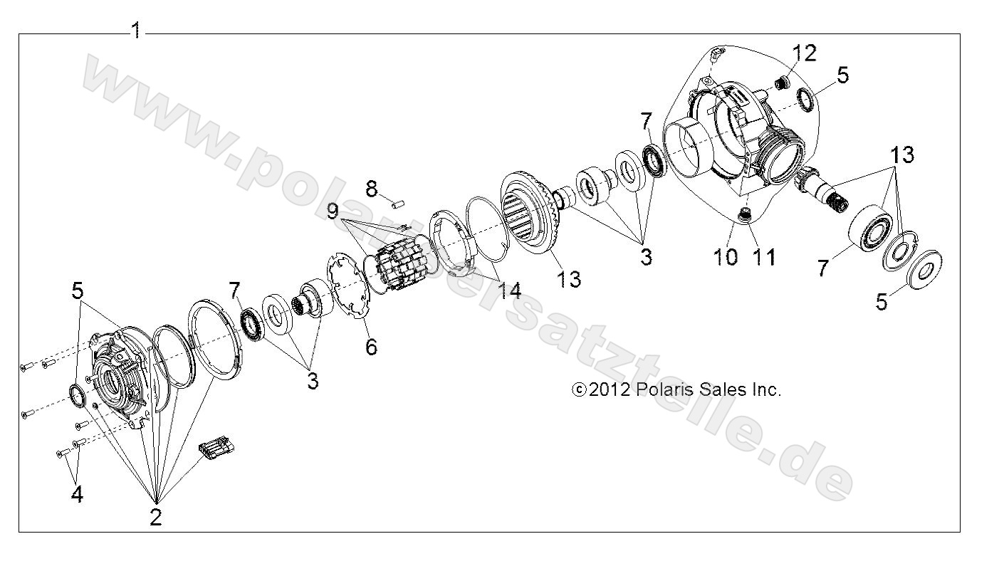 DRIVE TRAIN, FRONT GEARCASE INTERNALS