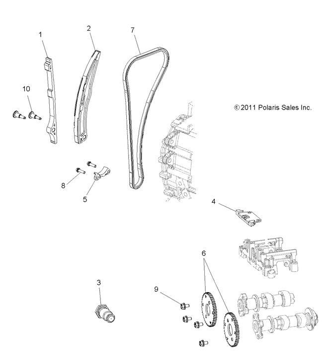 ENGINE, CAM CHAIN and SPROCKET