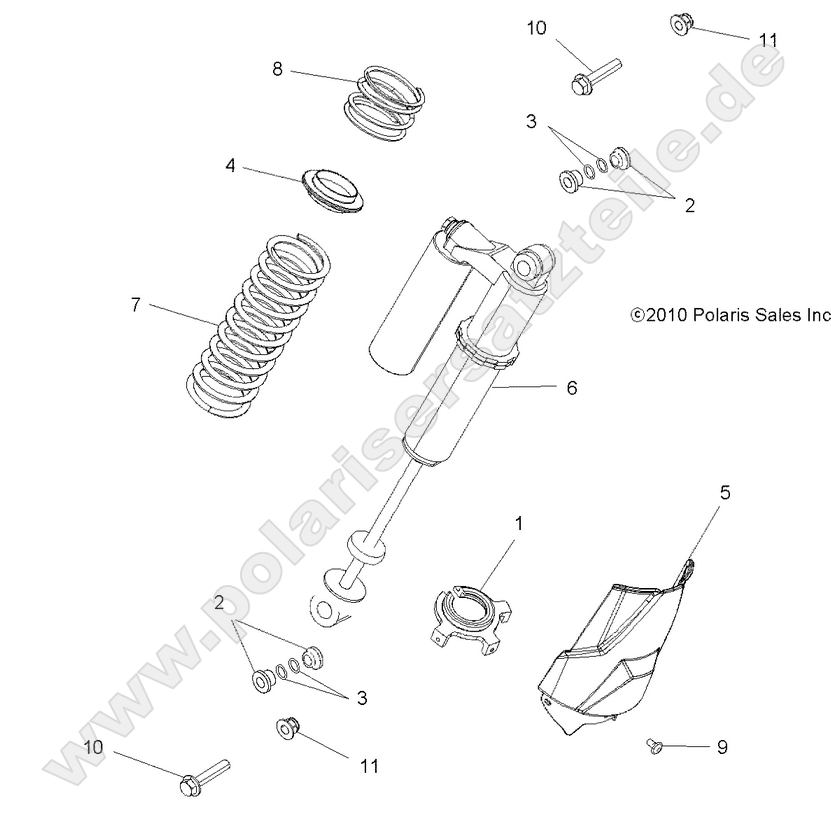 SUSPENSION, REAR SHOCK MOUNTING