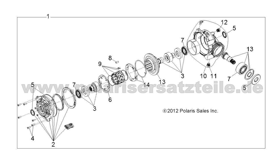 DRIVE TRAIN, FRONT GEARCASE INTERNALS