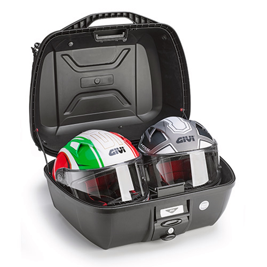 Givi Monolock Topcase E43 N - 43 Liter - schwarz mit silber Cover - inkl. Montagekit