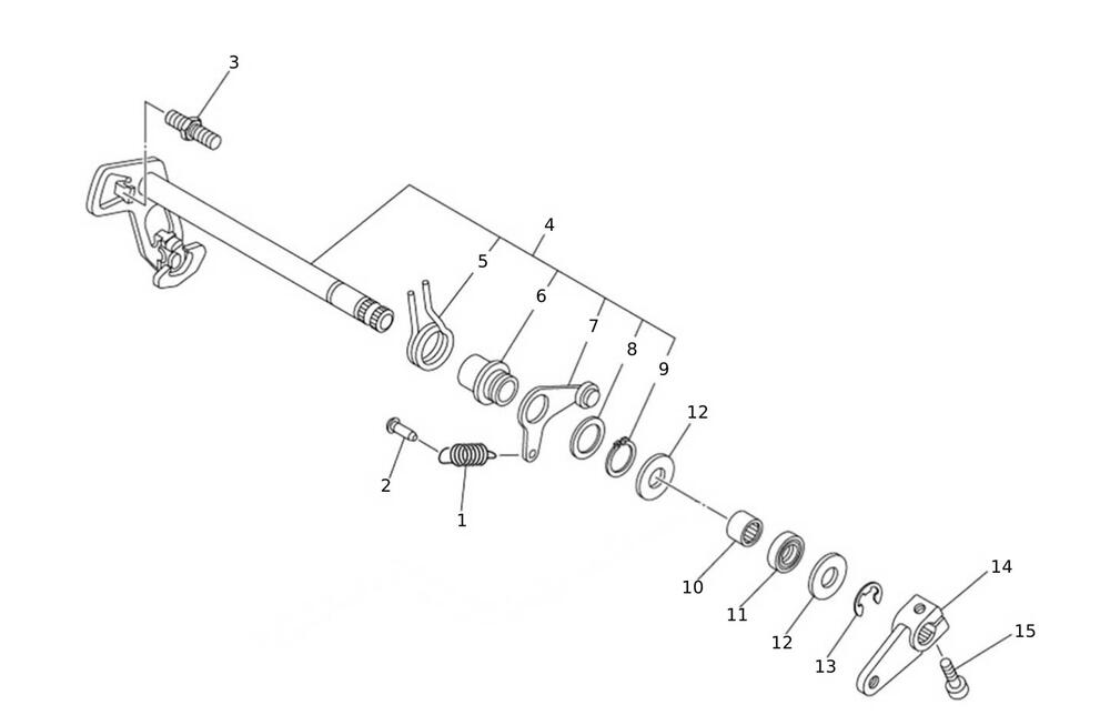 Caballero700-Geschwindigkeitswaehler Schaltwelle