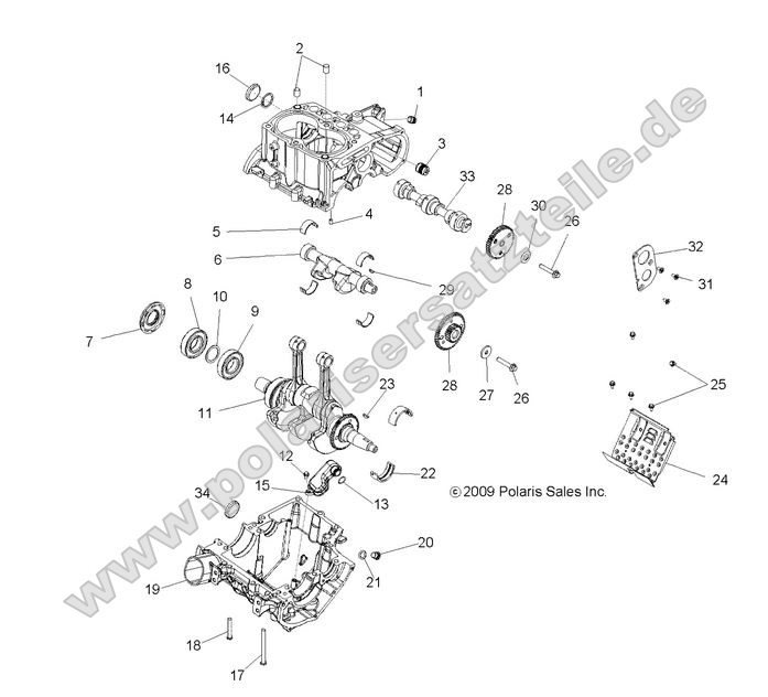 ENGINE, CRANKCASE and CRANKSHAFT
