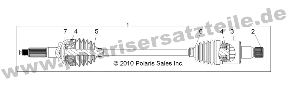 DRIVE TRAIN, REAR HALF SHAFT