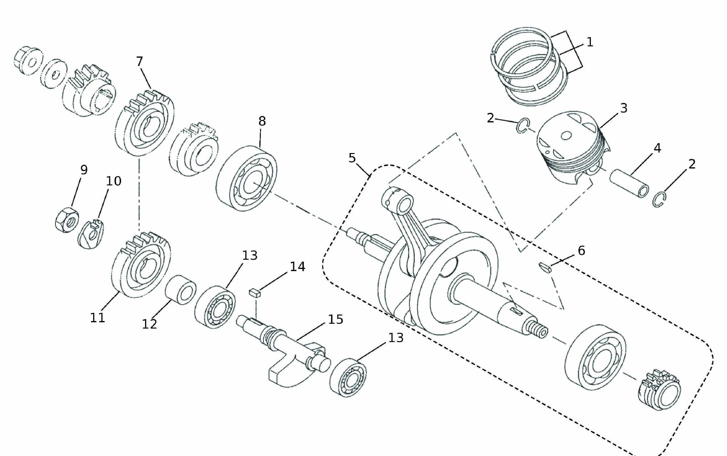 Kolben / Kurbelwelle Kolben / Kurbelwelle