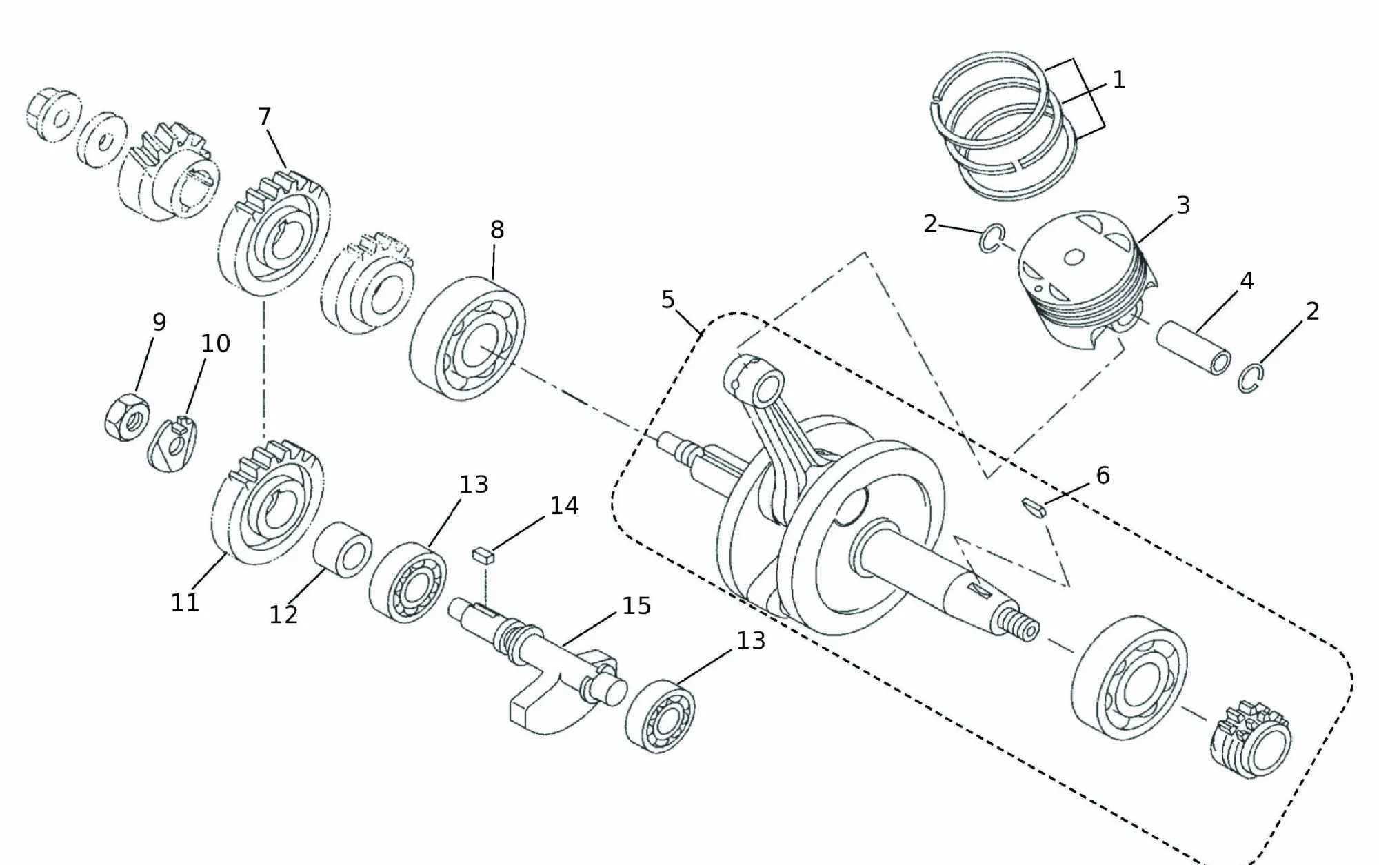Kolben / Kurbelwelle Kolben / Kurbelwelle