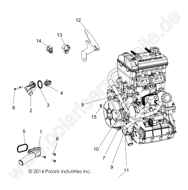 ENGINE, COOLING, THERMOSTAT and BYPASS