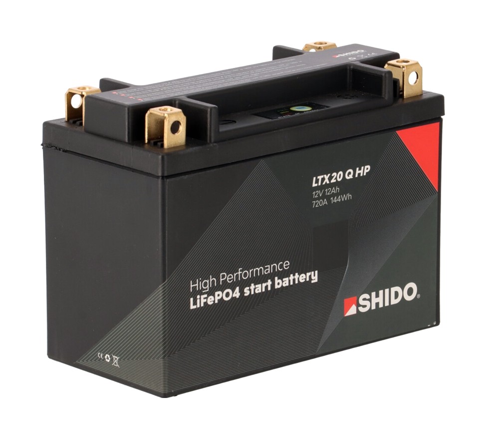 Shido LTX20 Q HP Lithium Ionen Batterie 12V LiFePO4 (YTX20-BS YTX20HL-BS)