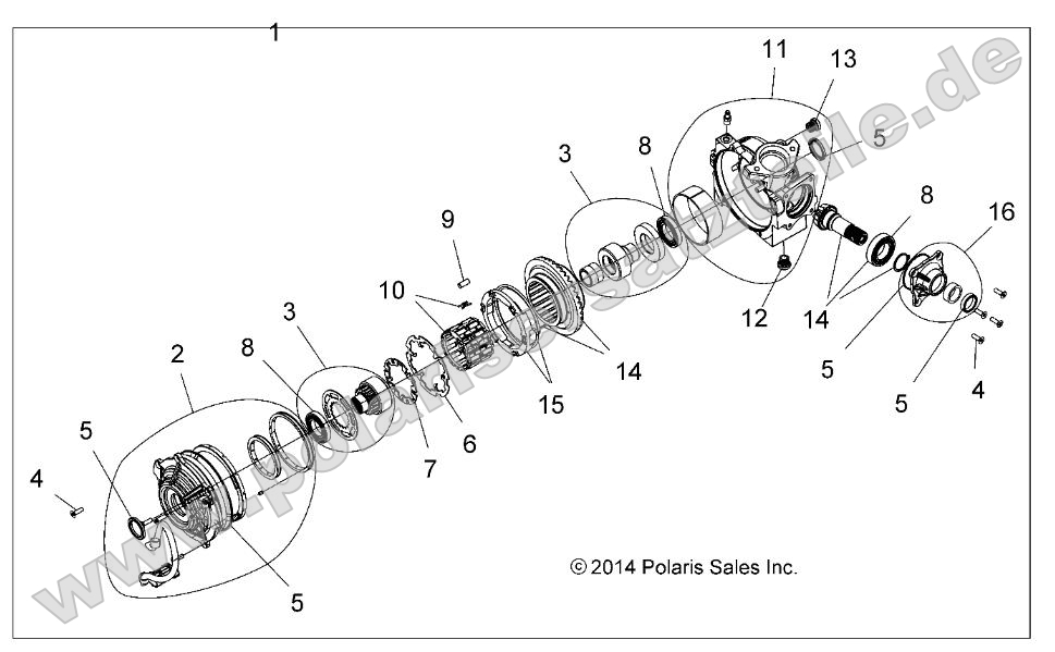Drive Train, Front Gearcase Internals