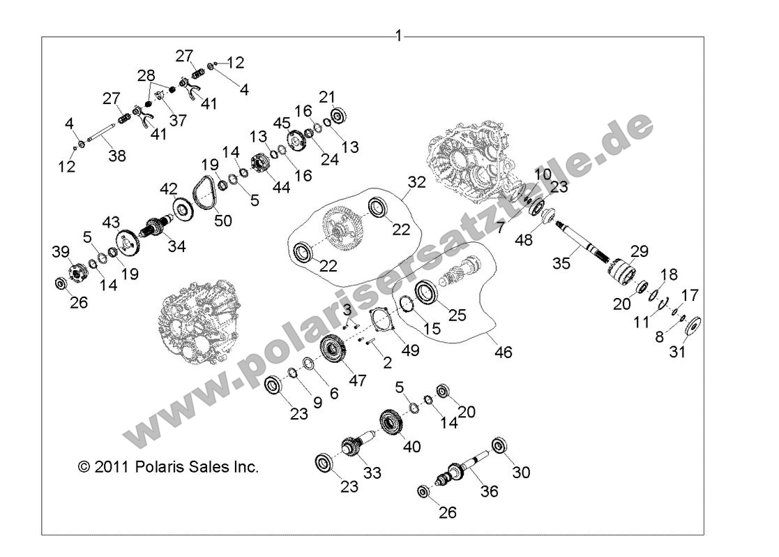 drive train main gearcase internals