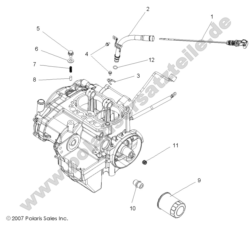 ENGINE, DIPSTICK and OIL FILTER