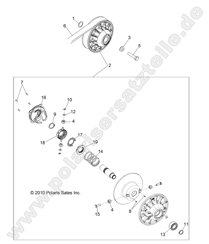 DRIVE TRAIN, SECONDARY CLUTCH