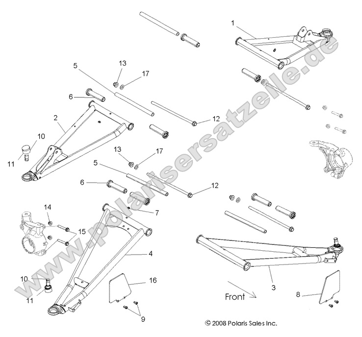 SUSPENSION, FRONT CONTROL ARMS