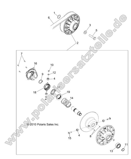 DRIVE TRAIN, SECONDARY CLUTCH