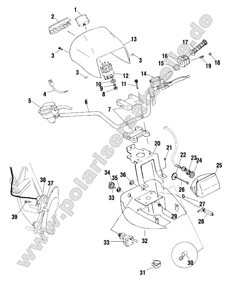 Handlebar and Headlight Pod