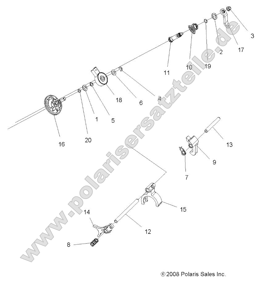 Drive Train, Main Gearcase Shift Forks