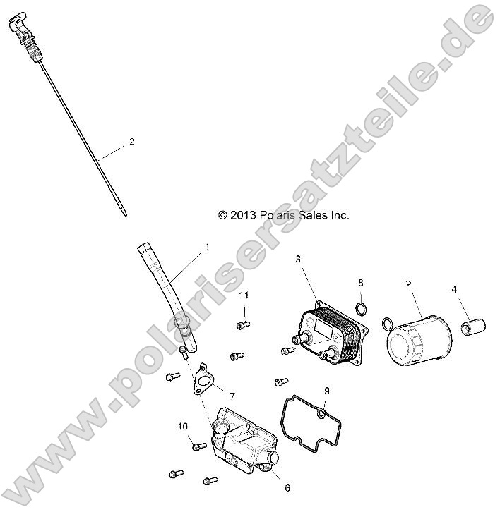 Engine, Dipstick and Oil Filter