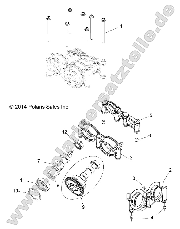 Engine, Cams and Bearing Housing