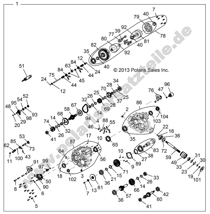 DRIVE TRAIN, MAIN GEARCASE INTERNALS