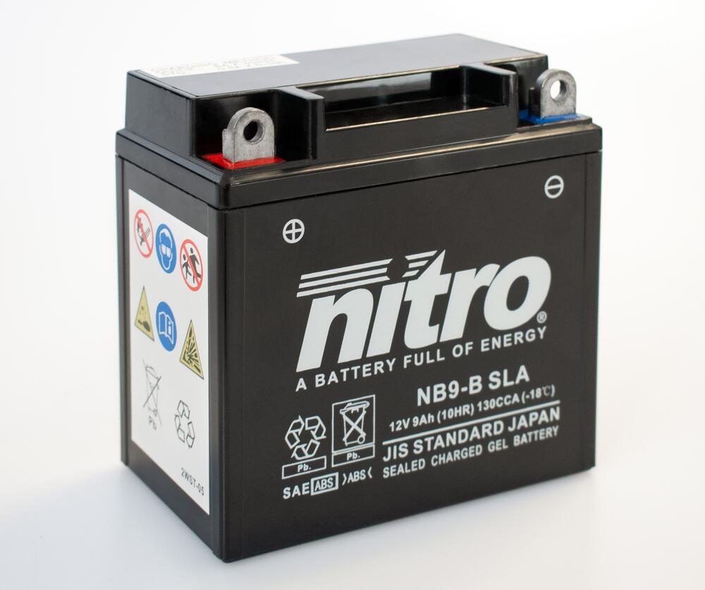 NB9-B-SLA Nitro NB9-B SLA GEL AGM Batterie 12V 9AH - Einbaufertig (YB9-B CB9-B 12N9-4B1)