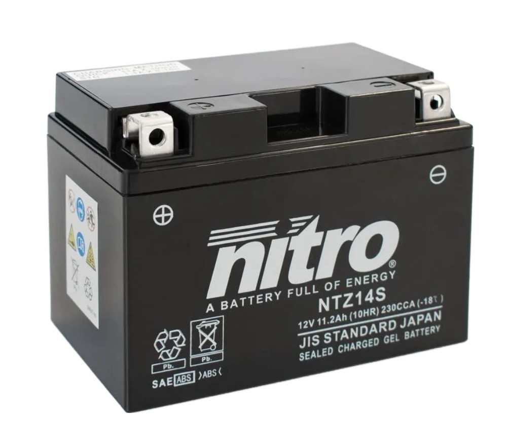 Nitro NTZ14S-BS AGM Batterie 12V 11,2AH - Einbaufertig (YTZ14S YTZ14S-BS YTZ14S-4) Nitro NTZ14S-BS AGM Batterie 12V 11,2AH - Einbaufertig (YTZ14S YTZ14S-BS YTZ14S-4)