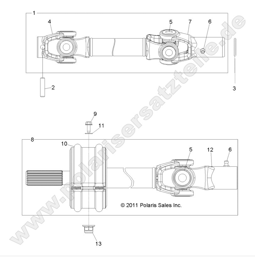 DRIVE TRAIN, FRONT PROP SHAFT