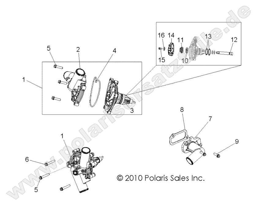 ENGINE, COOLING, WATERPUMP