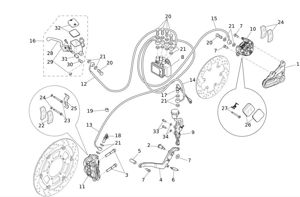 Caballero700-Bremsanlage Bremssystem