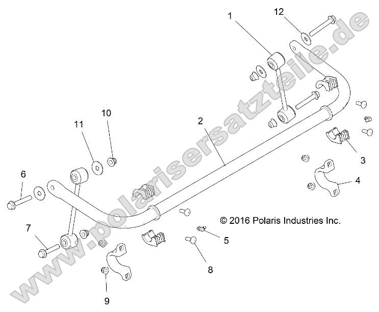 Suspension, Stabilizer Bar, Rear