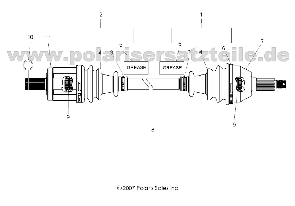 DRIVE TRAIN, FRONT HALF SHAFT
