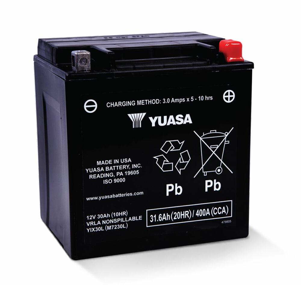 Yuasa-YIX-30 Yuasa YIX30L-BS AGM Batterie 12V 30AH - Einbaufertig (YTX30L-BS YB30L-B)