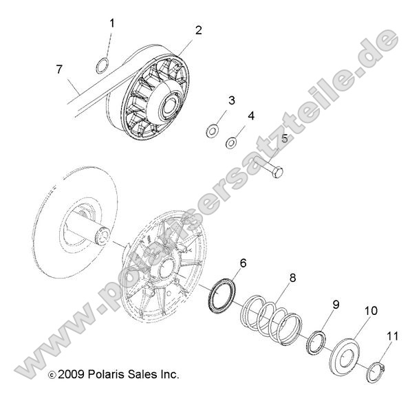 DRIVE TRAIN, SECONDARY CLUTCH
