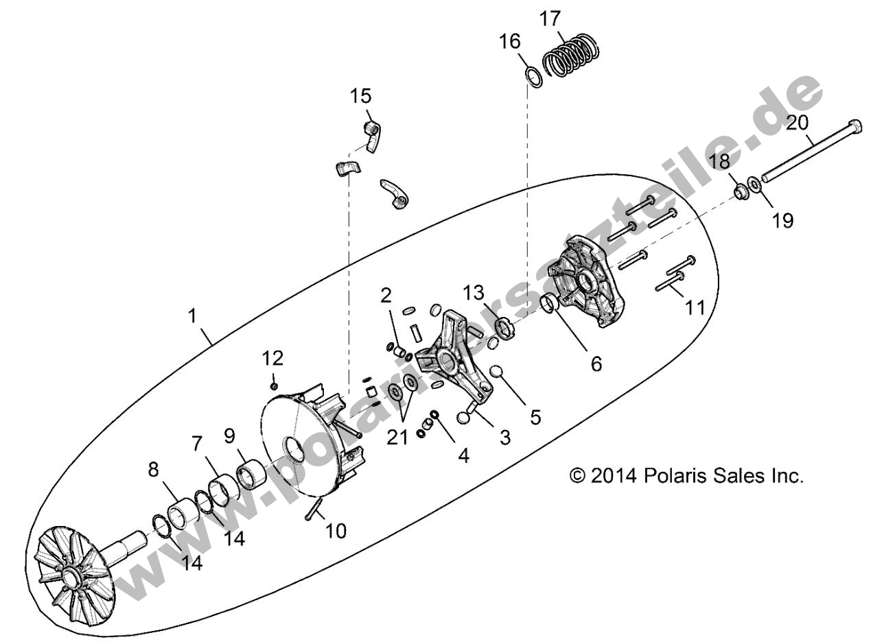 DRIVE TRAIN, PRIMARY CLUTCH