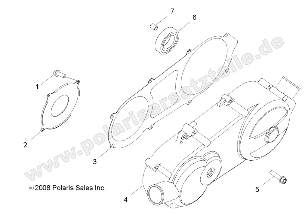 ENGINE, CRANKCASE COVER, LH