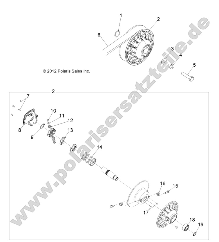 DRIVE TRAIN, SECONDARY CLUTCH