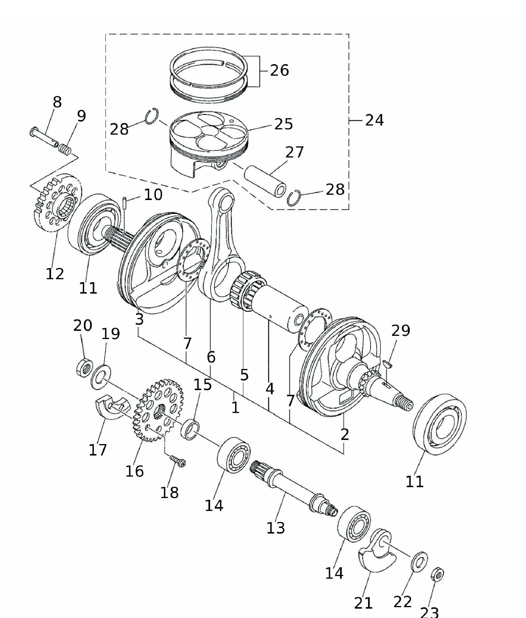 Kurbelwelle / Kolben Kurbelwelle / Kolben