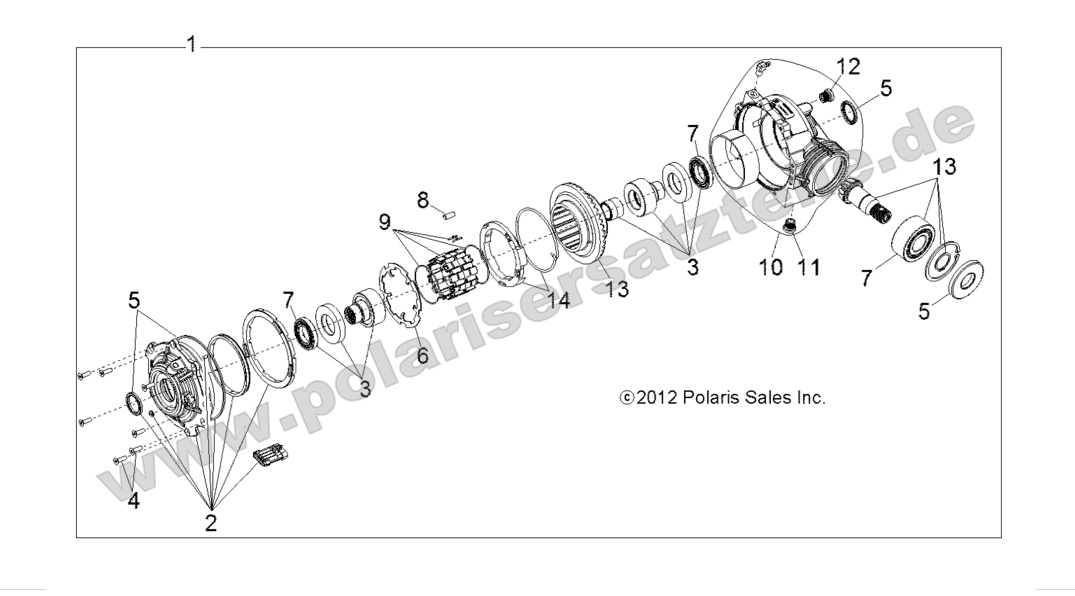 DRIVE TRAIN, FRONT GEARCASE INTERNALS