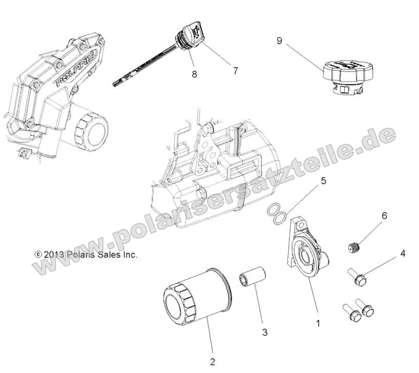 ENGINE, OIL FILTER and DIPSTICK