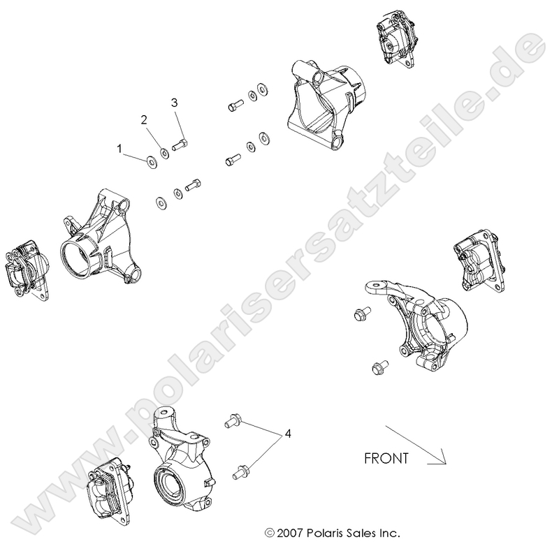 brakes caliper mounting