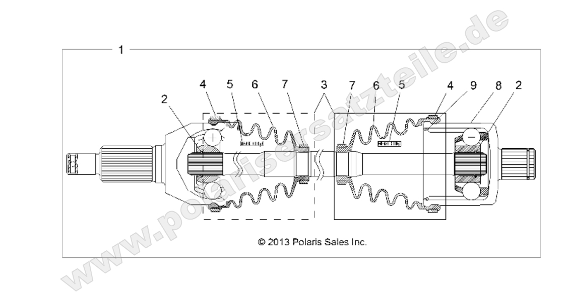 DRIVE TRAIN, REAR HALF SHAFT