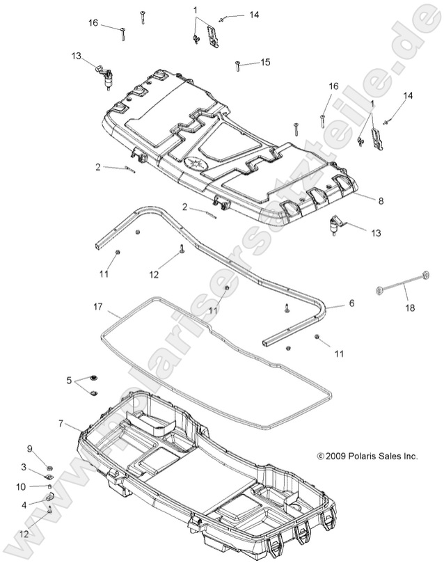 BODY, FRONT CARGO BOX (Built 8/31/09 and Before)