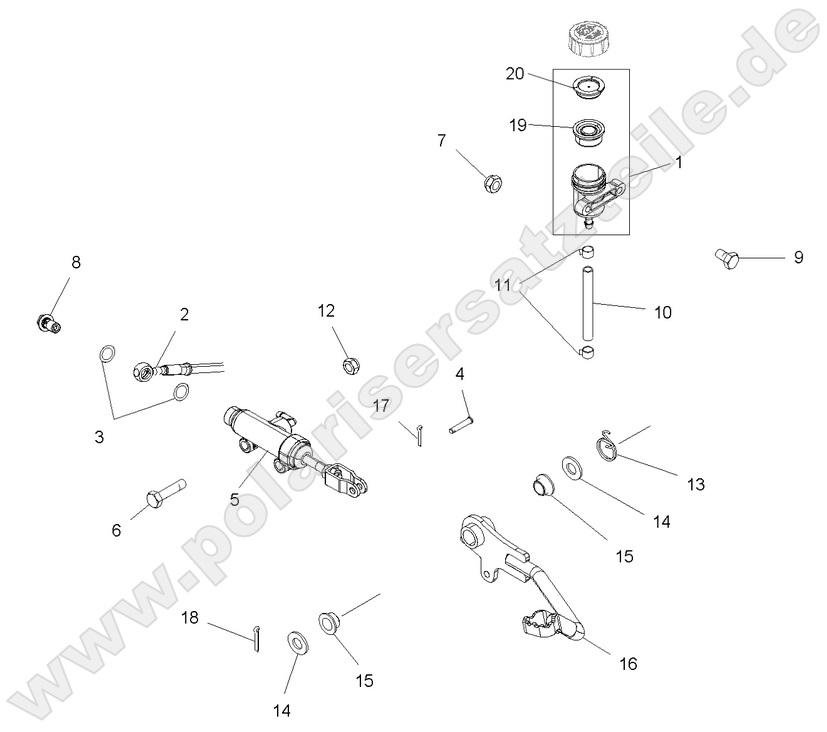 BRAKES, FOOT PEDAL and MASTER CYLINDER
