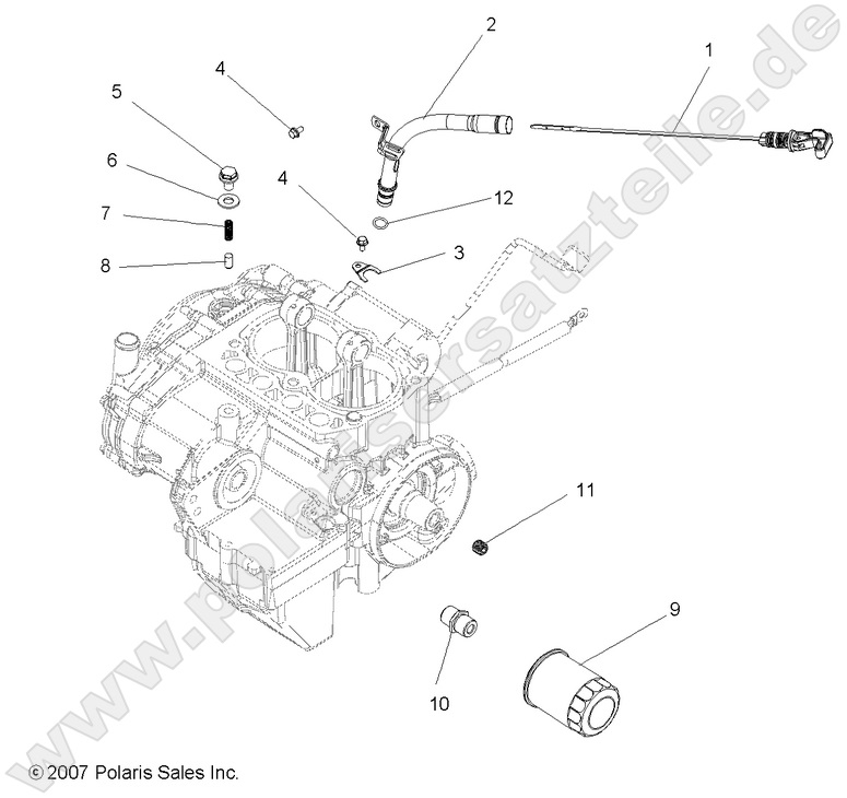 ENGINE, DIPSTICK and OIL FILTER