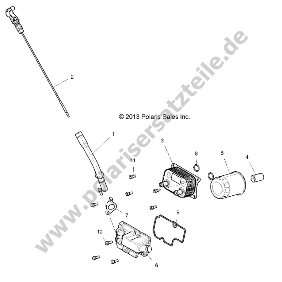 ENGINE, DIPSTICK AND OIL FILTER