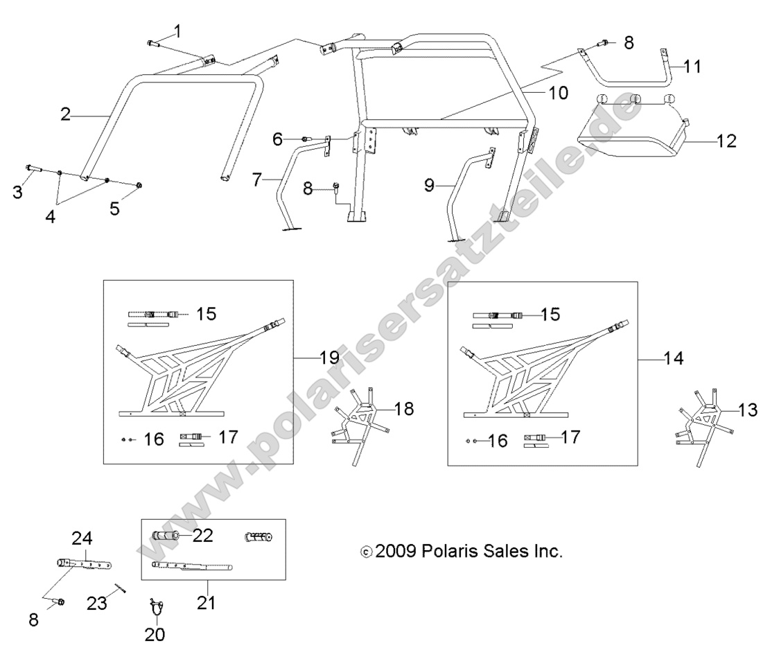 CHASSIS, CAB FRAME and SIDE NETS