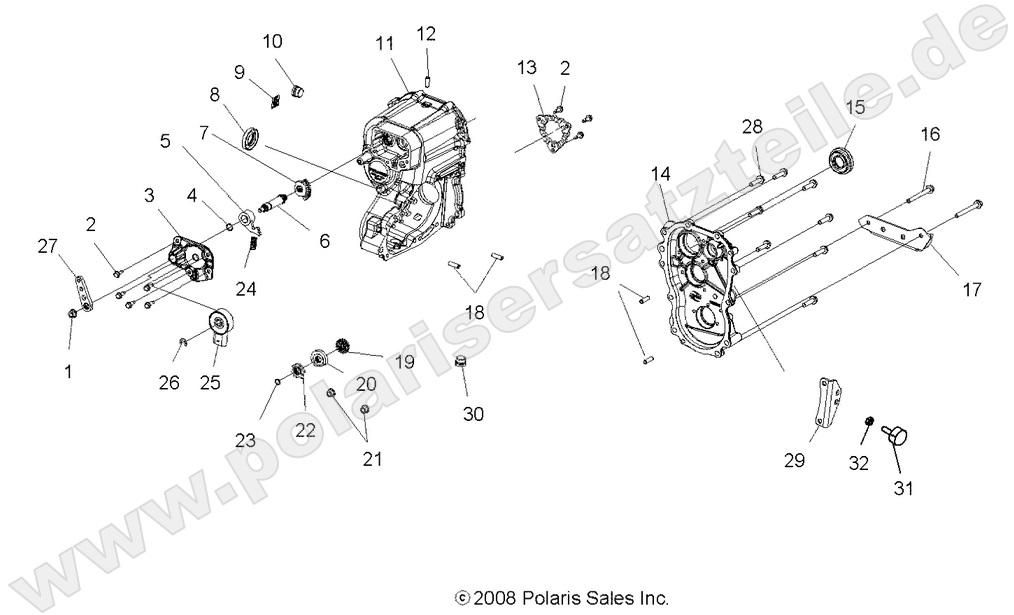 DRIVE TRAIN, MAIN GEARCASE