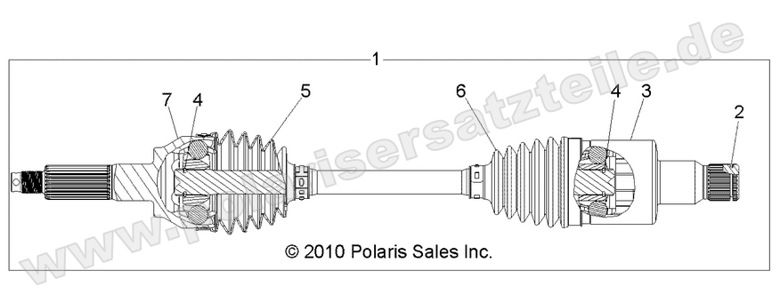 DRIVE TRAIN, REAR HALF SHAFT