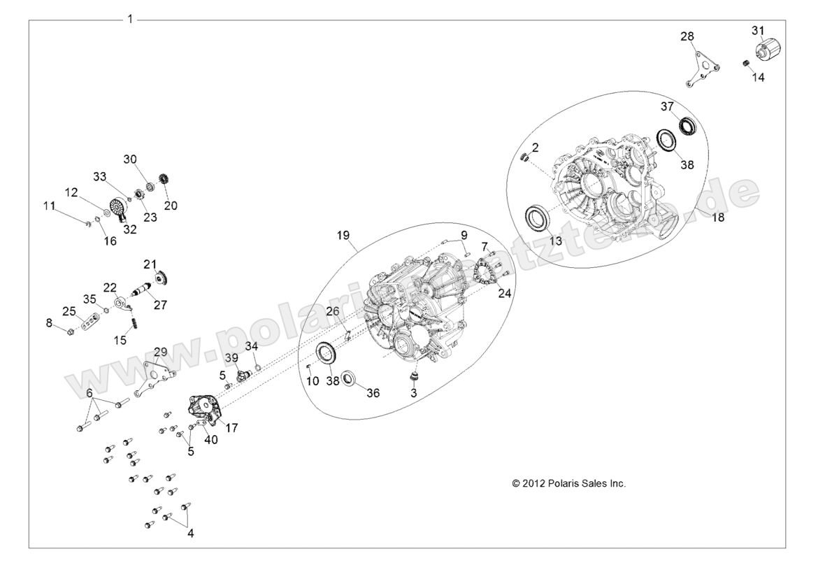 DRIVE TRAIN, MAIN GEARCASE